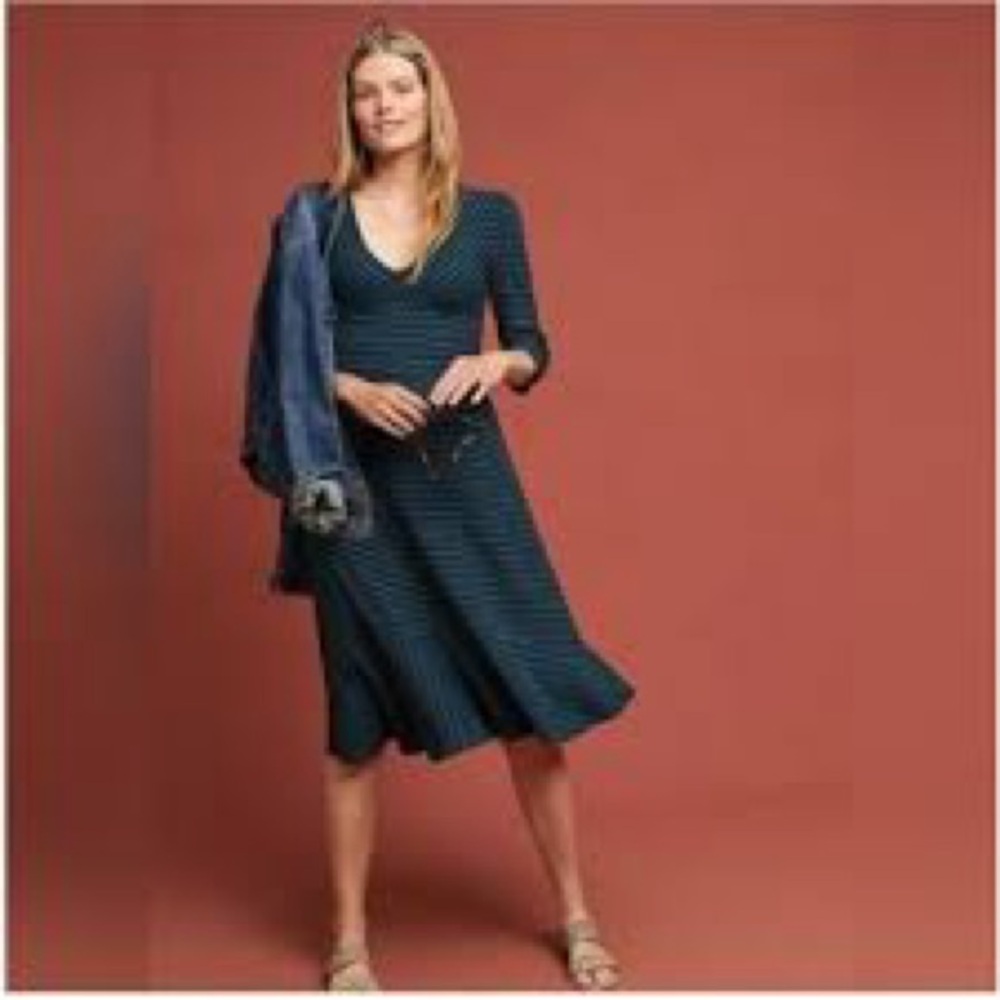 Maeve Blue Striped Dress